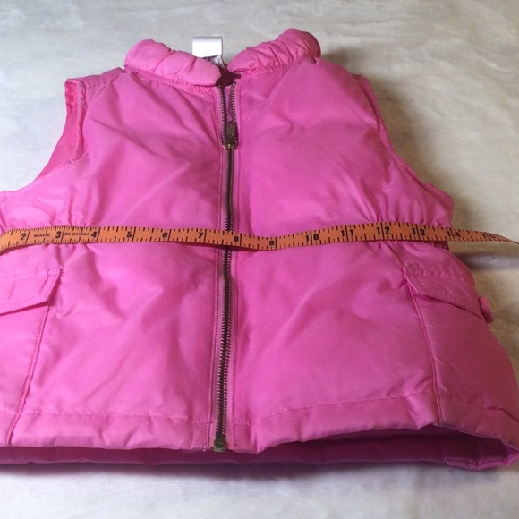🌼 Barbie Pink GYMBOREE 🌼 Pink Puffer Vest  w/ pockets &  zipper - Picture 3 of 8